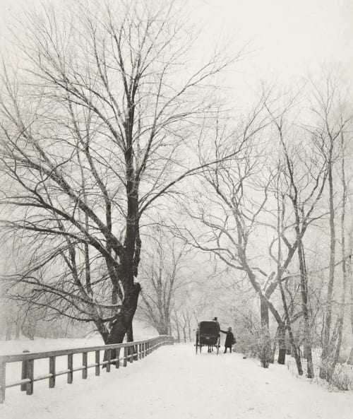 Wintertag am Kanal Rau, Otto  (German, 1856-1934)