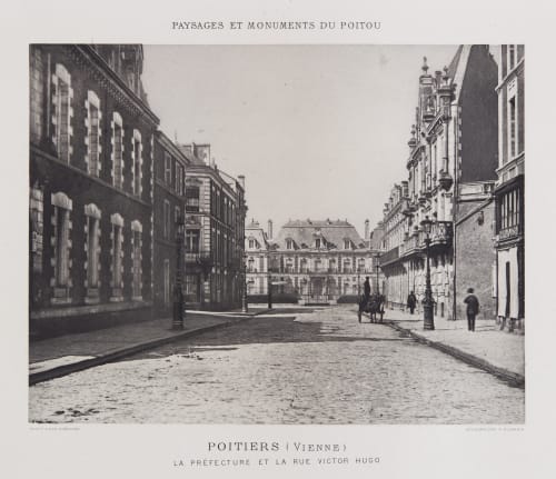 Le Préfecture et La Rue Victor Hugo Robuchon, Jules Cesar  (French, 1840-1922)