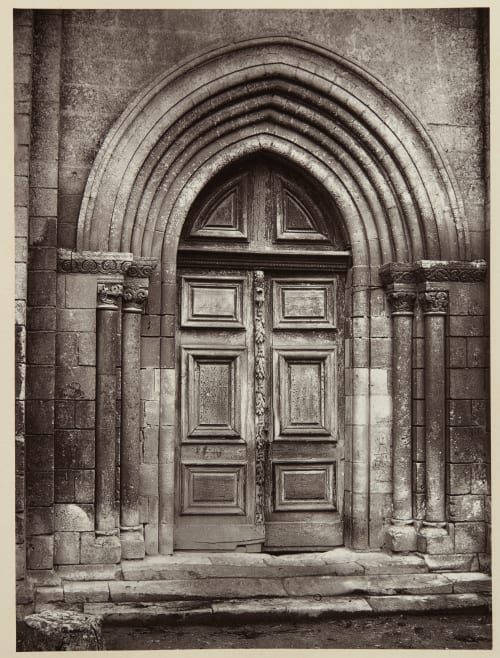 Nouaillé (Vienne Portil Principal de L’Église Abbatiale Robuchon, Jules Cesar  (French, 1840-1922)