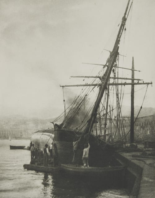 Calfatern Eines Schooners Im Hafen von Messina. Rothschild, Nathaniel Mayer von  (Vienna, 1836-1905)