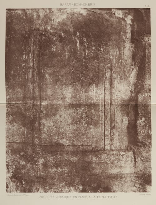 Moulure Judaique, en place, a la Triple-Porte Salzmann, Auguste  (French, 1824-1872)