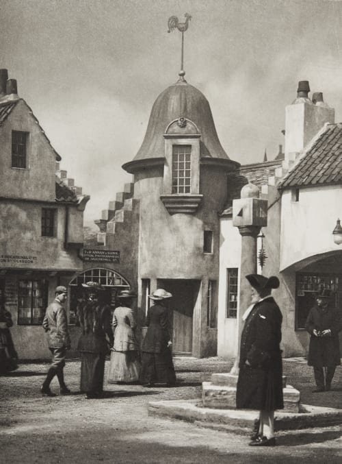 The Mercat Cross and Town Crier in the Old Scottish Street Annan, James Craig  (Scottish, 1864-1946)
