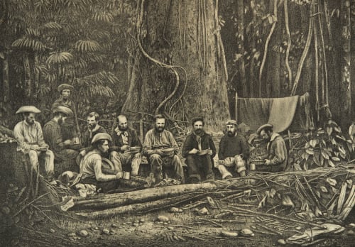 Surveying Party at Dinner. O'Sullivan, Timothy  (American, 1840-1882)