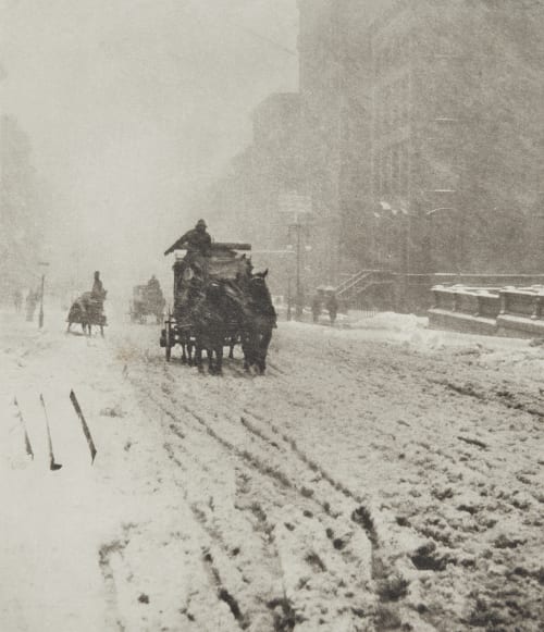 Winter – Fifth Avenue Stieglitz, Alfred  (American, 1864-1946)