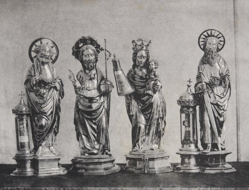 Reliquaires en Forme de Statuette Maes, Joseph  (Belgian, 1838-1908)