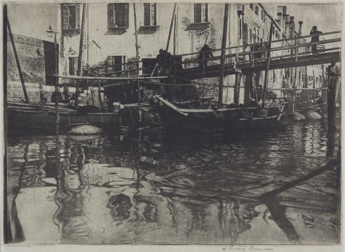 A Black Canal Annan, James Craig  (Scottish, 1864-1946)