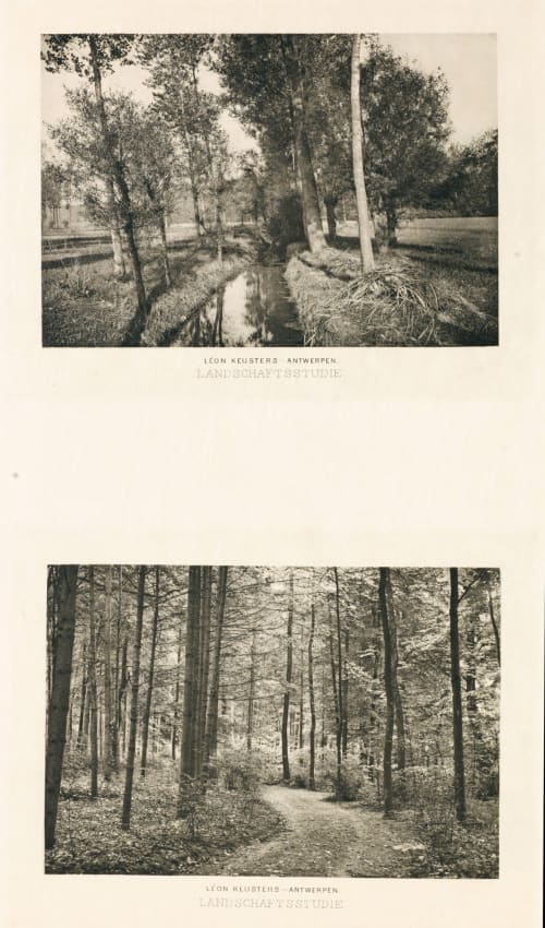 Diptych: Landschaftsstudie & Landschaftsstudie Keusters, Léon  (Belgian, 1858-1942)