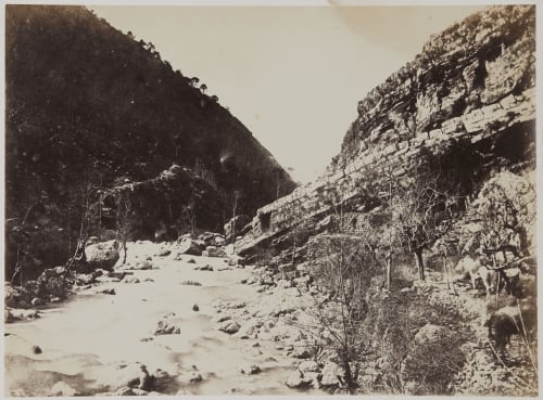 Valée du Nahr-El-Kelb Vignes, Louis  (French, 1831-1896)