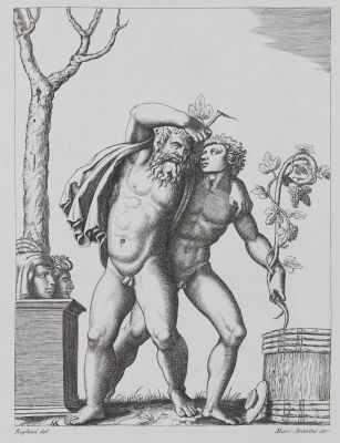 Le Jeune et le Vieux Bacchant d’apres Raphael