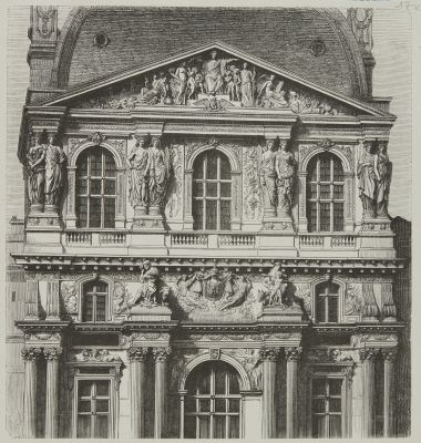 Pavilion central nord de la cour Napoléon III