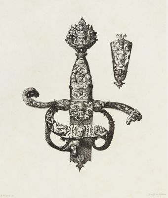 Design for a Sword Handle by P. Woeiriot