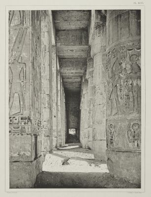 (Pl. XCVI) Galerie de la Deuxième Cour (G. T. Médinet-Abou)