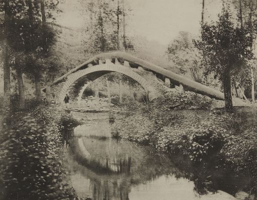 Pl. 22 Pont de Chézy-l’Abbaye (Aisne) Sur le Ruisseau du Doloir État des travaux le 3 Octobre 1864