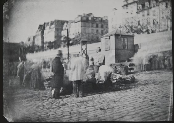Scène de Marché au Port de l’Hôtel de Ville, Pariss