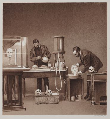 Arrangement for Taking Composite Photographs of Skulls, Photograph No. 1