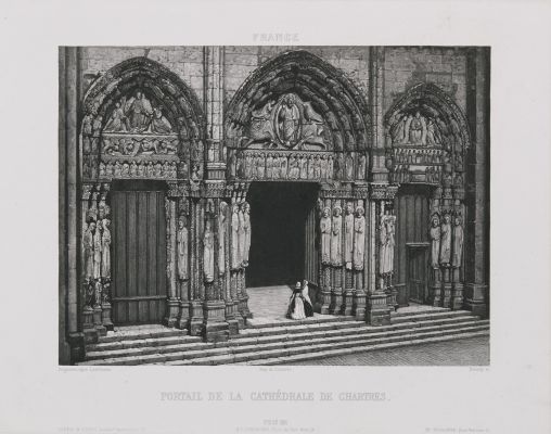 France. Portail de la cathédrale de Chartres