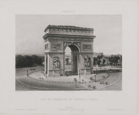 France. Arc de Triimphe de l’Etoile à Paris