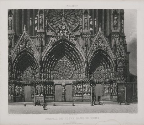 France. Portail de Notre-Dame de Reims
