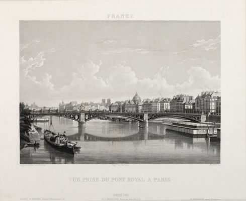 Vue Prise du Pont Royal a Paris