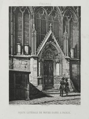Porte Latérale de Notre-Dame a Paris.
