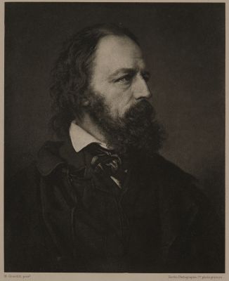 Alfred, Lord Tennyson (The favourite portrait, based on a photograph by Mayall)