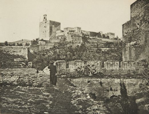 Torre de la Vela (Watch Tower) and Walls of the Alhambra, from the Torres Bermejas (Red Towers)