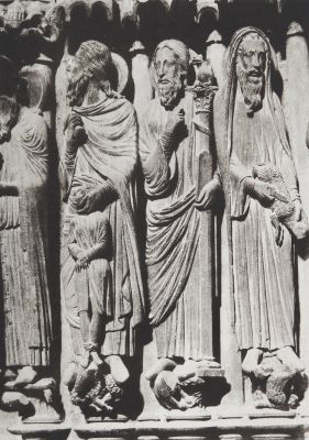 Chartres Cathedral, detail, jamb statues