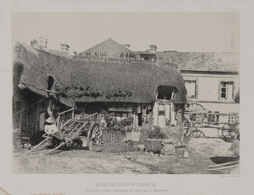Ferme au Toit de Chaume, Vers, Essais De Lithophotographie