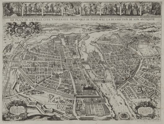 Le plan de la ville cite 1853Universite Fauxbourgs de Paris