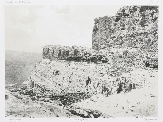 PL. 7 Karak. Vue du Grand Birket En-Nasser et du Fossé Taillé Dans le Roc