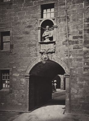 Archway in Inner Court, Looking towards the Outer Court, with Zachary Boyd’s Bust
