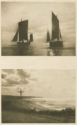 Diptych: Au Soleil couchant & Coucher de Soleil sur la Plage de Trouville (alt)