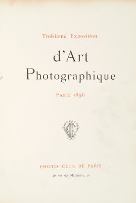 Troisième Exposition d’Art Photographique