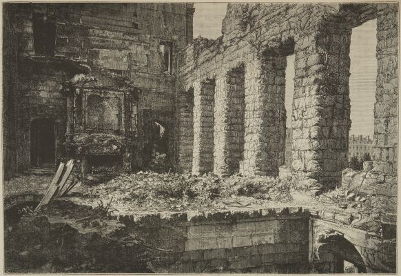 Ruines de la salle dn Trone, à l’Hotel de ville de Paris.