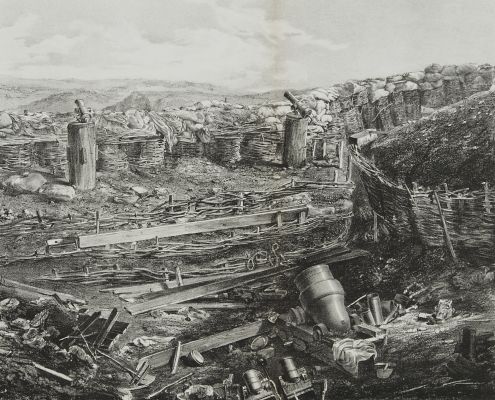 Fig 57b Interior of the Barrack Battery