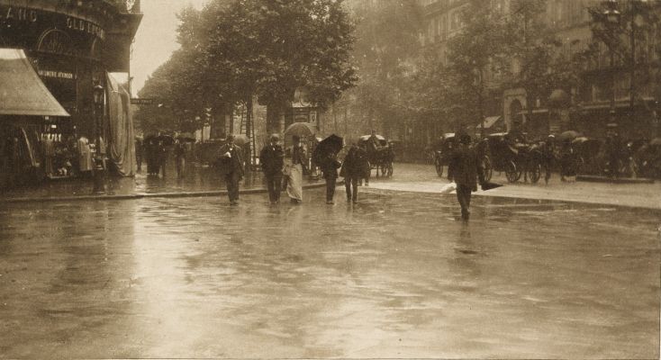A Wet Day on the Boulevard