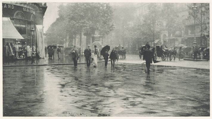A Wet Day on the Boulevard – Paris
