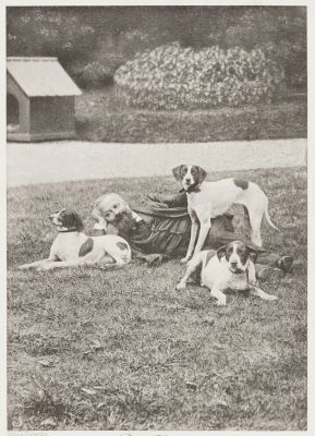 Paul Tannery el ses chiens de chasse 1902 manufacture des Tabaco-Pantin