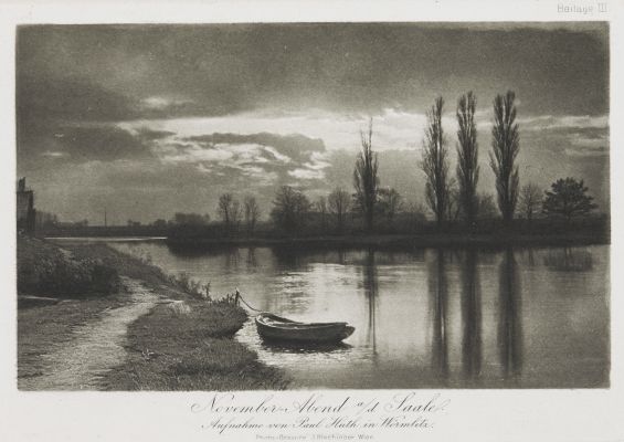 November-Abend an der Saale