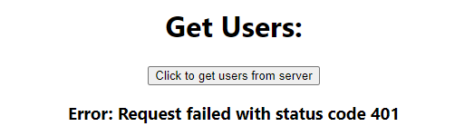 invalid token get users
