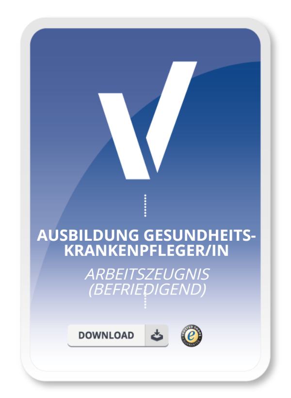 Arbeitszeugnis Befriedigend Ausbildung Zur Gesundheits Und Krankenpflegerin Nur 3 90 Zum Download