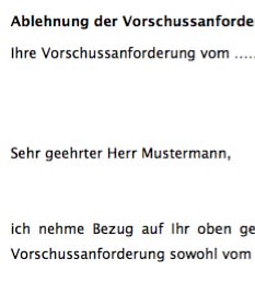 Beispielhaft finden Sie in der Vorlage Hinweise für eine erfolgreiche Argumentation gegenüber Ihrem Mieter.