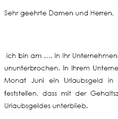 Die Mustervorlage unterstützt Sie bei der Einforderung von Ansprüchen aus betrieblicher Übung. 