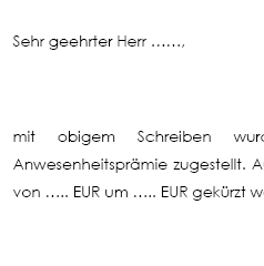 Entgeltzahlungen dürfen nur gekürzt werden, wenn eine Anwesenheitsprämie (§ 4a EFZG) vereinbart wurde. Diese dient als zusätzliche Motivation, um die Anzahl von Fehltagen zu minimieren.