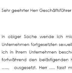 Eventuelle Entschädigungsansprüche und/oder möglicher Schadensersatz können aufgrund entsprechender Handlungen geltend gemacht werden.