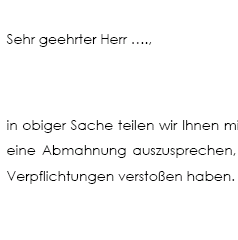 Dieses Musterschreiben unterstützt Sie bei der Abmahnung eines Arbeitnehmers, der ein dienstliches Telefon für kostenpflichtige 0900er Nummern genutzt hat. 