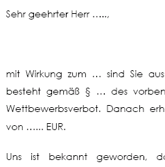 Besteht für einen Arbeitnehmer Wettbewerbsverbot, so kann der Arbeitgeber aufgrund eines anderweitigen Erwerbs von seinem Arbeitnehmer Auskünfte zu Tätigkeit und Verdienst verlangen. 