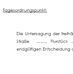 Mit der Vorlage beantragt der Schuldner die Einberufung einer Gläubigerversammlung, da der Insolvenzverwalter ein Grundstück unter dem Verkehrswert verkaufen möchte.