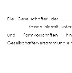  In der Vorlage sind die drei Gesellschafter einer Mini-GmbH identisch mit den bestellten Geschäftsführern. 