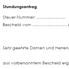 Sie unterbreiten in diesem Musterschreiben den Vorschlag zur Zahlung dieser Steuerschuld.